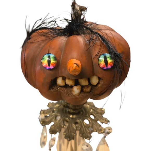 JOL Halloween Sculpture OOAK Prisms Spooky Teeth Autumn Fall Art Decor - Picture 14 of 15